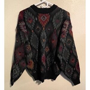 Traditions Vintage Aztec Southwestern Geometric‎ Knit Sweater Womens Large